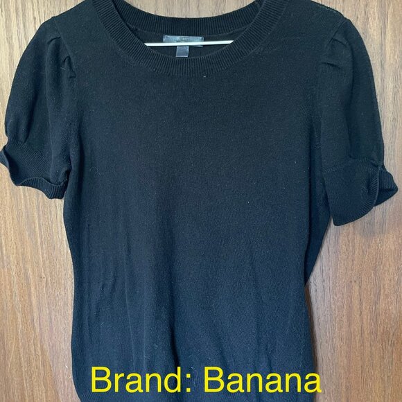Black short-sleeved sweater - Picture 1 of 1